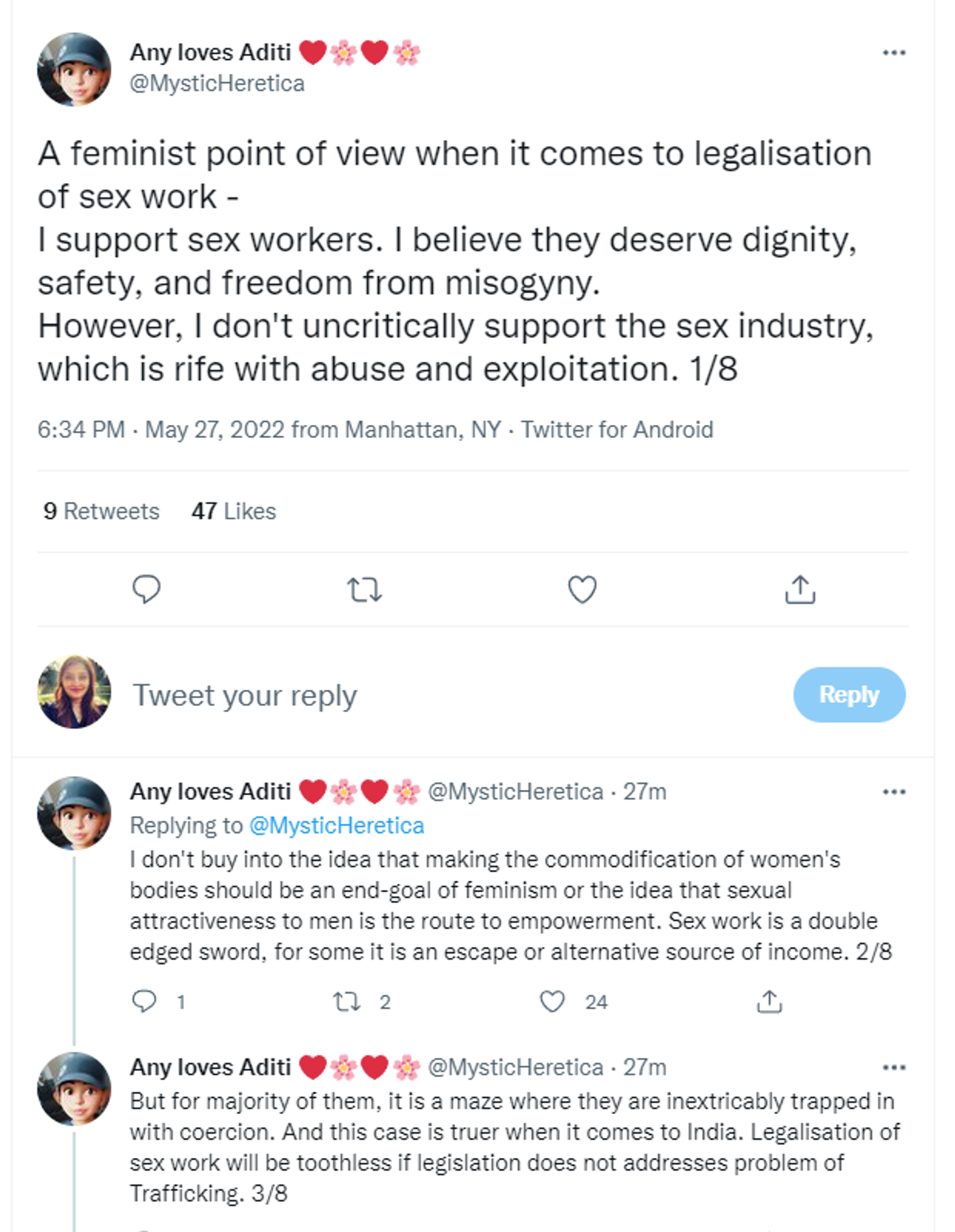 Twitter reactions on Supreme Court identified prostitution as a profession and issued guidelines on the rights of sex workers Twitter reactions on Supreme Court identified prostitution as a profession and issued guidelines on the rights of sex workers - Sputnik International, 1920, 27.05.2022
