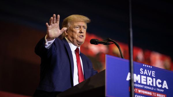 Former President Donald Trump speaks at a rally on May 28, 2022 in Casper, Wyoming - Sputnik International