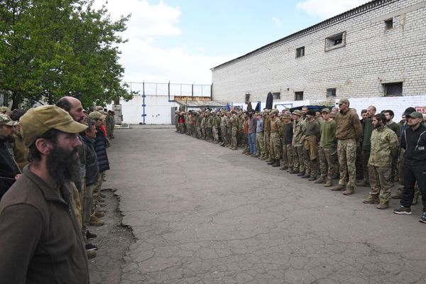 Ukrainian prisoners of war in a penitentiary facility in the Donetsk People's Republic. - Sputnik International