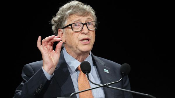 Microsoft founder, Co-Chairman of the Bill & Melinda Gates Foundation, Bill Gates delivers a speech during the conference of Global Fund to Fight HIV, Tuberculosis and Malaria on october 10, 2019, in Lyon, central eastern France - Sputnik International