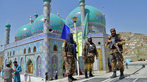 Taliban fighters stand guard at the Karte Sakhi shrine(File) Taliban fighters stand guard at the Karte Sakhi shrine(File) - Sputnik International