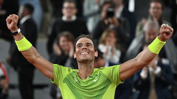 Spain's Rafael Nadal reacts after winning against Serbia's Novak Djokovic at the end of their men's singles match on day ten of the Roland-Garros Open tennis tournament at the Court Philippe-Chatrier in Paris early June 1, 2022 Spain's Rafael Nadal reacts after winning against Serbia's Novak Djokovic at the end of their men's singles match on day ten of the Roland-Garros Open tennis tournament at the Court Philippe-Chatrier in Paris early June 1, 2022 - Sputnik International