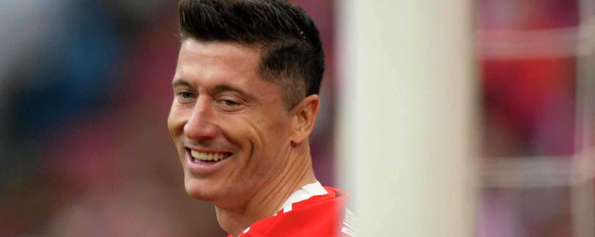 Bayern's Robert Lewandowski smiles during the German Bundesliga soccer match between Bayern Munich and Stuttgart, at the Allianz Arena, in Munich, Germany, Sunday, May 8, 2022 - Sputnik International, 1920, 22.07.2022