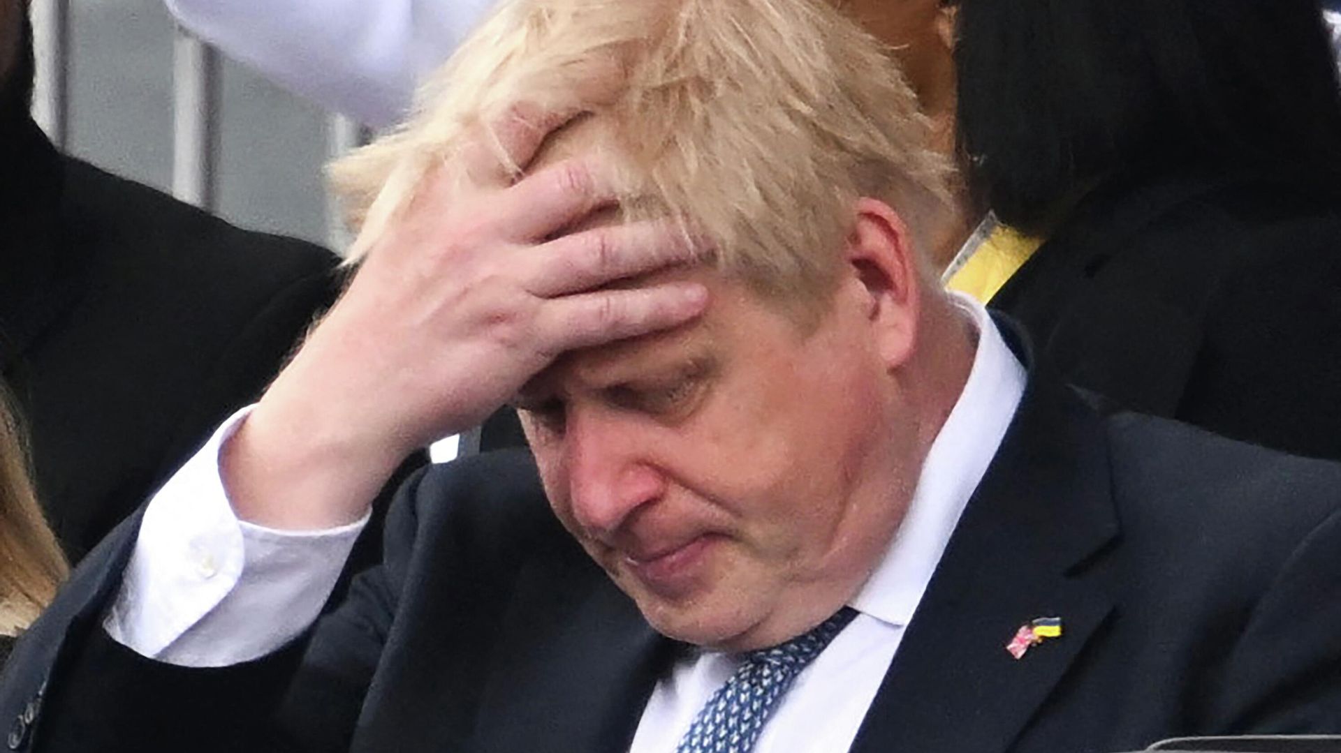 (FILES) In this file photo taken on June 5, 2022 shows Britain's Prime Minister Boris Johnson reacts during the Platinum Pageant in London on June 5, 2022 as part of Queen Elizabeth II's platinum jubilee celebrations - Sputnik International, 1920, 26.06.2022