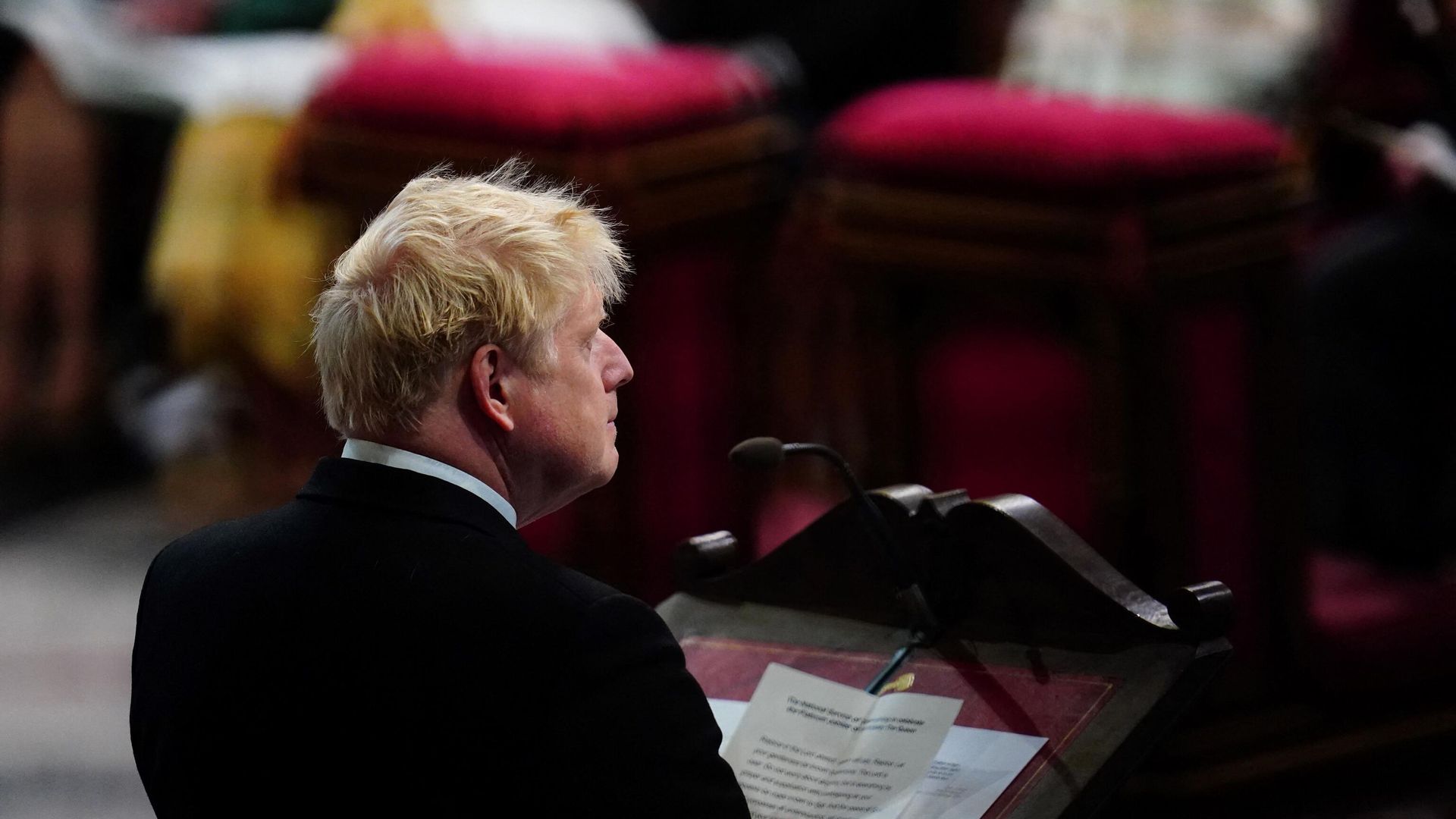 Britain's Prime Minister Boris Johnson speaks during the National Service of Thanksgiving for The Queen's reign at Saint Paul's Cathedral in London on June 3, 2022 as part of Queen Elizabeth II's platinum jubilee celebrations. Britain's Prime Minister Boris Johnson speaks during the National Service of Thanksgiving for The Queen's reign at Saint Paul's Cathedral in London on June 3, 2022 as part of Queen Elizabeth II's platinum jubilee celebrations. - Sputnik International, 1920, 16.06.2022