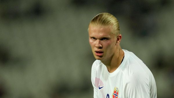 Norway's Erling Haaland reacts during the UEFA Nations League soccer match between Serbia and Norway at the Rajko Mitic Stadium in Belgrade, Serbia, Thursday, June 2, 2022 - Sputnik International