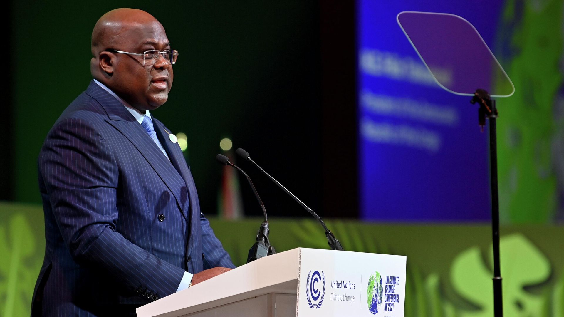 Democratic Republic of Congo's President Felix Tshisekedi delivers his message during a session on Action on Forests and Land Use, during the UN Climate Change Conference COP26 in Glasgow, Scotland, Tuesday, Nov. 2, 2021. - Sputnik International, 1920, 17.06.2022