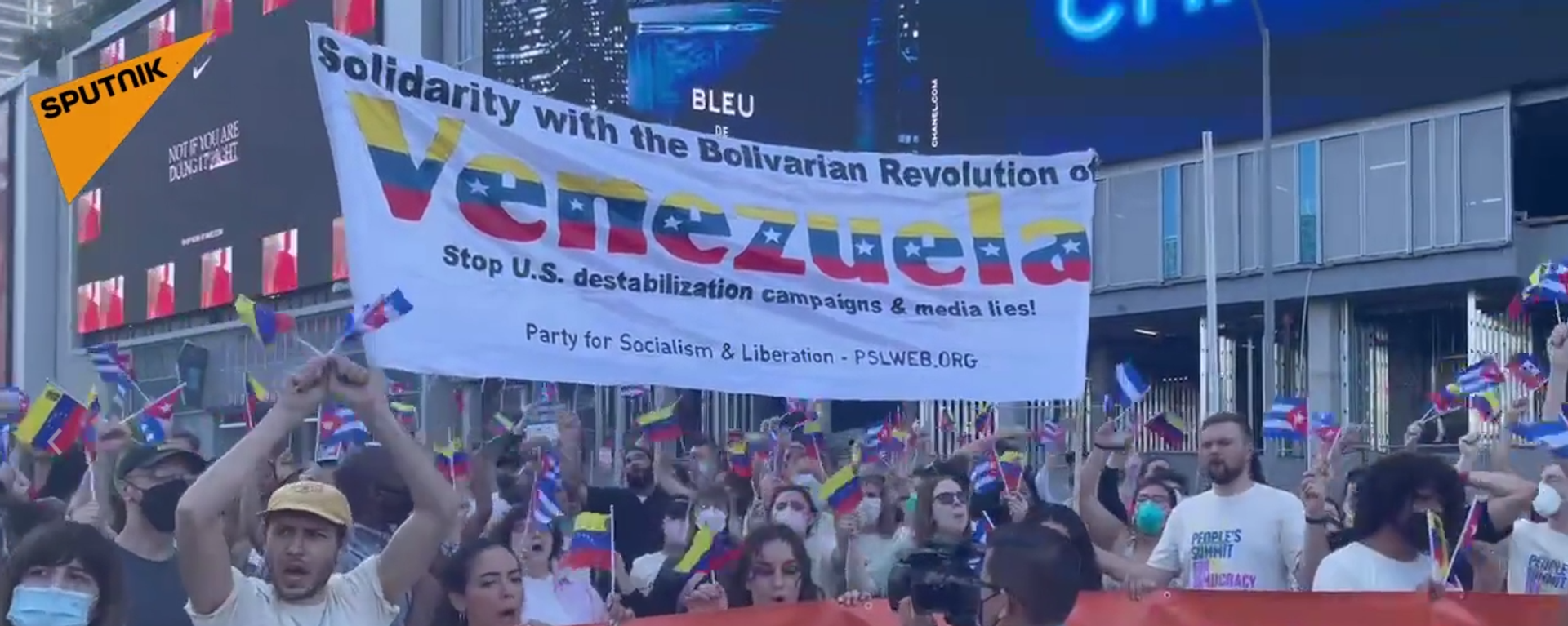 Dozens Protesting in LA Over Exclusion of Cuba, Venezuela, Nicaragua From Americas Summit - Sputnik International, 1920, 10.06.2022