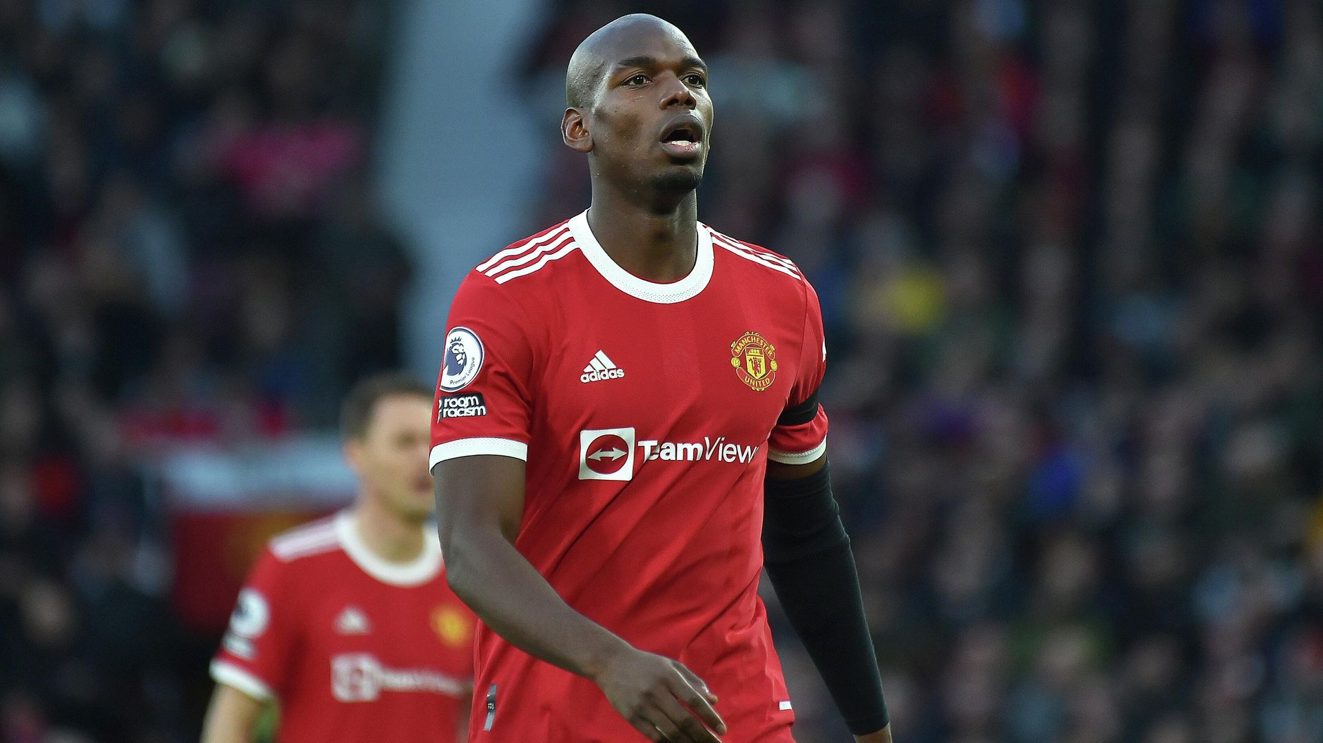 Manchester United's Paul Pogba during the English Premier League soccer match between Manchester United and Tottenham Hotspur at Old Trafford in Manchester, England, Saturday, March 12, 2022. Manchester United's Paul Pogba during the English Premier League soccer match between Manchester United and Tottenham Hotspur at Old Trafford in Manchester, England, Saturday, March 12, 2022. - Sputnik International, 1920, 06.07.2022