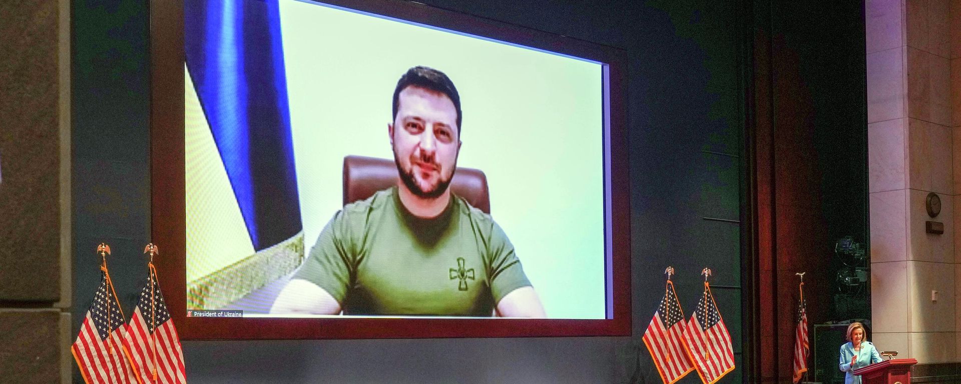 FILE - Members of Congress give Ukraine President Volodymyr Zelensky a standing ovation before he speaks in a virtual address to Congress in the U.S. Capitol Visitors Center Congressional Auditorium in Washington, on Wednesday, March 16, 2022 - Sputnik International, 1920, 14.06.2022