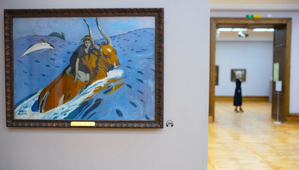 Painting by V.A. Serov "The Abduction of Europe" (1910) in one of the halls of the State Tretyakov Gallery - Sputnik International