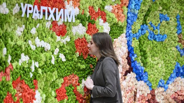 Stand of Uralchem at the exhibition of the XXV St. Petersburg International Economic Forum. - Sputnik International