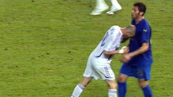 This TV grab taken 09 July 2006 on French TV channel LCI shows France's football team captain Zinedine Zidane (L) butting Italian defender Marco Materazzi during the World Cup 2006 final football match between Italy and France at Berlin’s Olympic Stadium. Italy won 5-3 on penalties after the final had finished tied 1-1 after extra-time This TV grab taken 09 July 2006 on French TV channel LCI shows France's football team captain Zinedine Zidane (L) butting Italian defender Marco Materazzi during the World Cup 2006 final football match between Italy and France at Berlin’s Olympic Stadium. Italy won 5-3 on penalties after the final had finished tied 1-1 after extra-time - Sputnik International