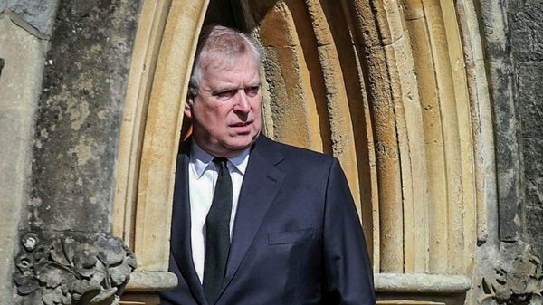 Britain's Prince Andrew appears at the Royal Chapel at Windsor, following the death announcement of his father Prince Philip, April 11, 2021 - Sputnik International