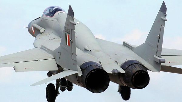 An IAF Mig-29UPG showing up its ELT-568 Advanced Jamming Pod which is a Dual-Band Self-Protection Jammer providing an E-J Band Coverage and is complemented by Elta EL/L-8251 Escort Jamming Pod - Sputnik International