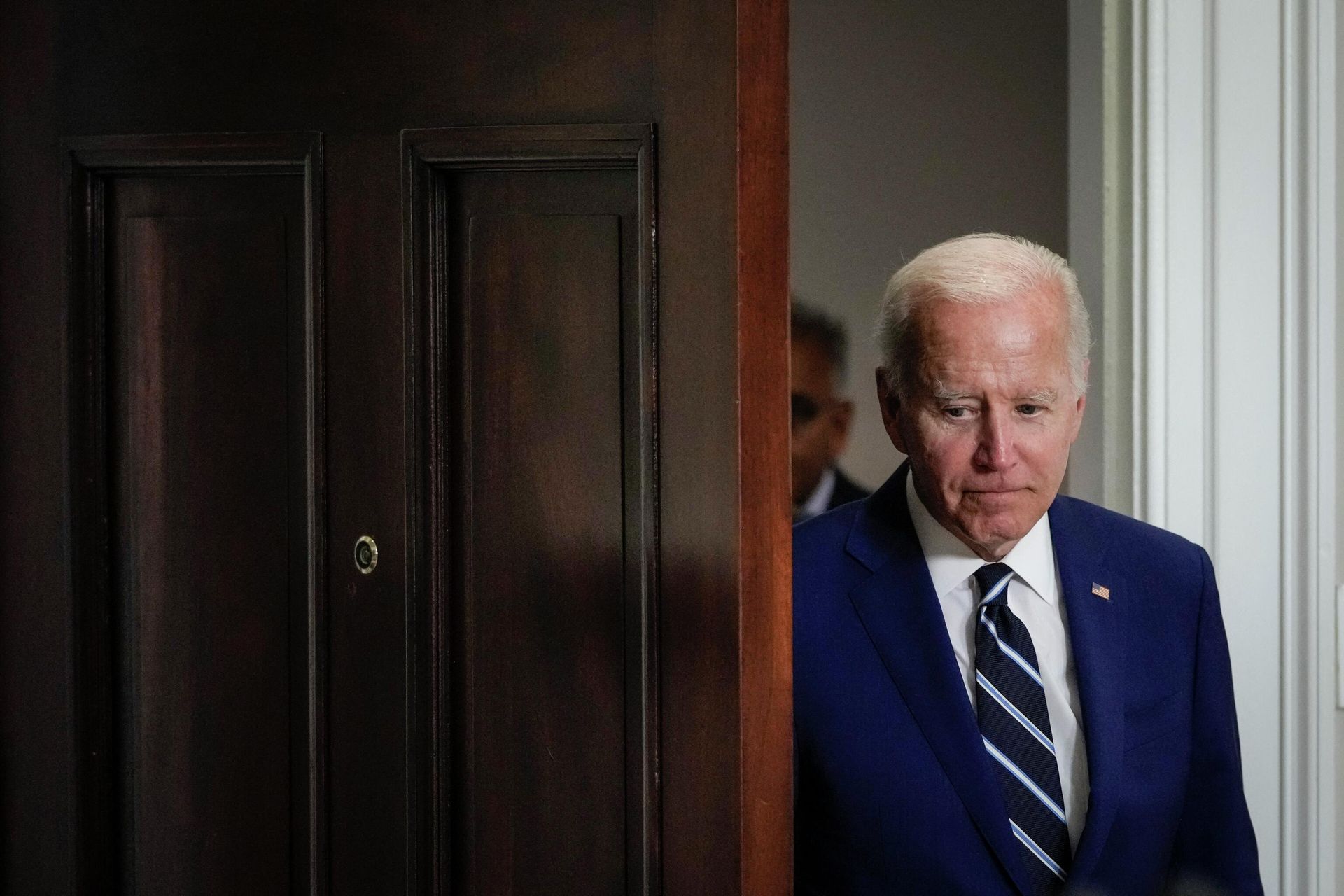 WASHINGTON, DC - JUNE 21: U.S. President Joe Biden arrives to speak about Covid-19 vaccines for children, in the Roosevelt Room of the White House on June 21, 2022 in Washington, DC. - Sputnik International, 1920, 29.06.2022