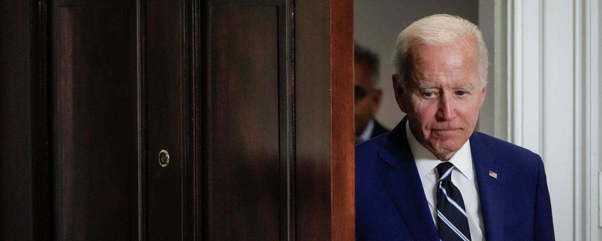 WASHINGTON, DC - JUNE 21: U.S. President Joe Biden arrives to speak about Covid-19 vaccines for children, in the Roosevelt Room of the White House on June 21, 2022 in Washington, DC. - Sputnik International, 1920, 26.06.2022