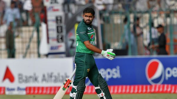 Pakistan's Babar Azam walks back to pavilion after his dismissal during the third and final one-day international cricket match between Pakistan and West Indies at the Multan Cricket Stadium, in Multan, Pakistan, Sunday, June 12, 2022. - Sputnik International