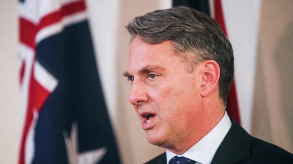 Australian Deputy Prime Minister and Defense Minister, Richard Marles speaks during a press conference at the 19th International Institute for Strategic Studies (IISS) Shangri-la Dialogue, Asia's annual defense and security forum, in Singapore, Sunday, June 12, 2022.  - Sputnik International