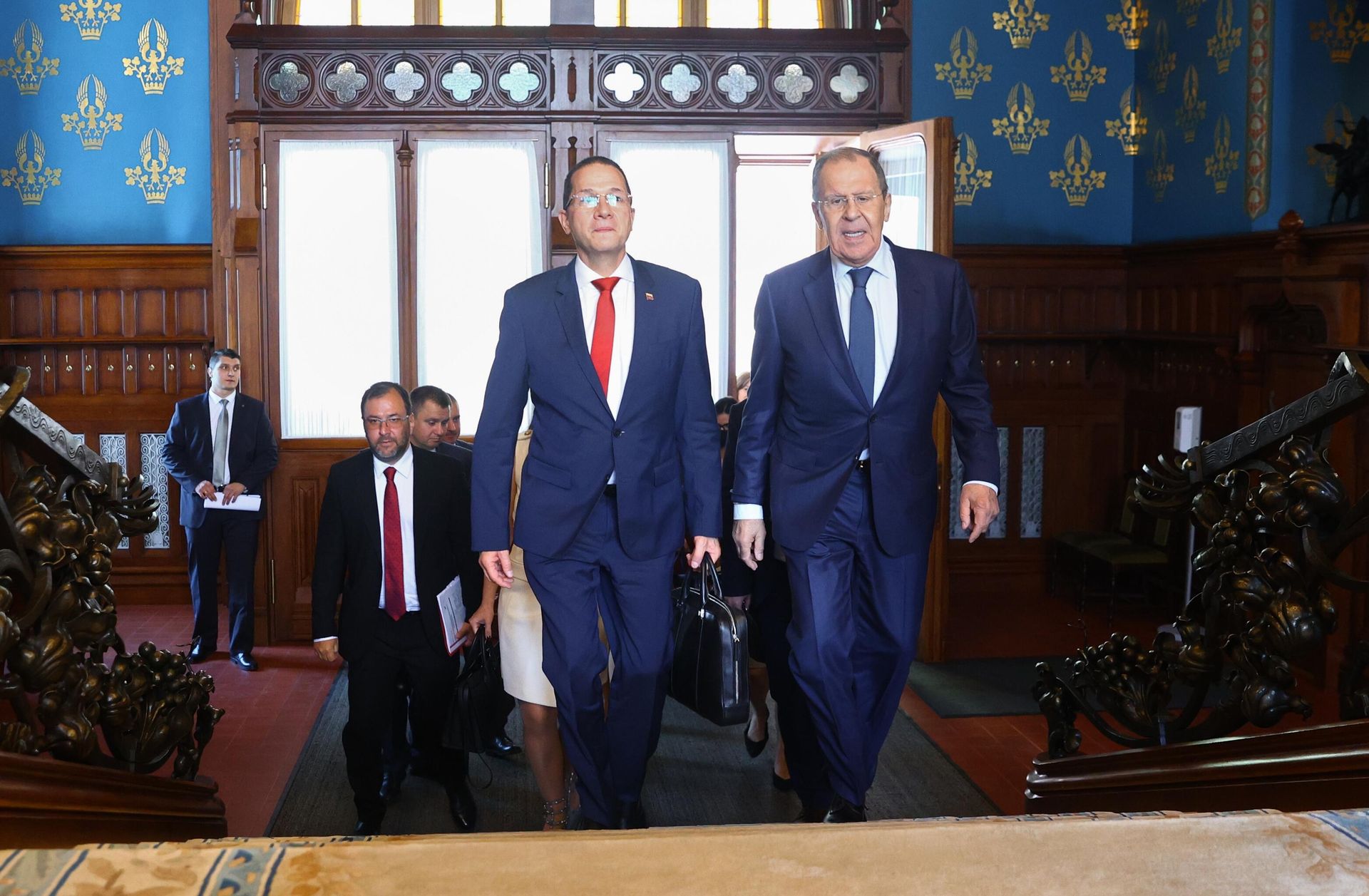 Russian Foreign Minister Sergei Lavrov and his Venezuelan counterpart Carlos Faria meet in Moscow on Monday, July 4, 2022. - Sputnik International, 1920, 26.09.2022