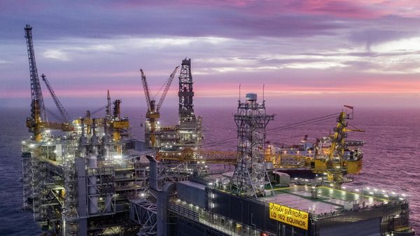 (FILES) This file photo taken on January 7, 2020 shows the field centre of the Johan Sverdrup oil field in the North Sea west of Stavanger, operated by Equinor and situated some 140 km off the south western coast of Norway, which is one of the largest oil fields on the Norwegian continental shelf.  - Sputnik International