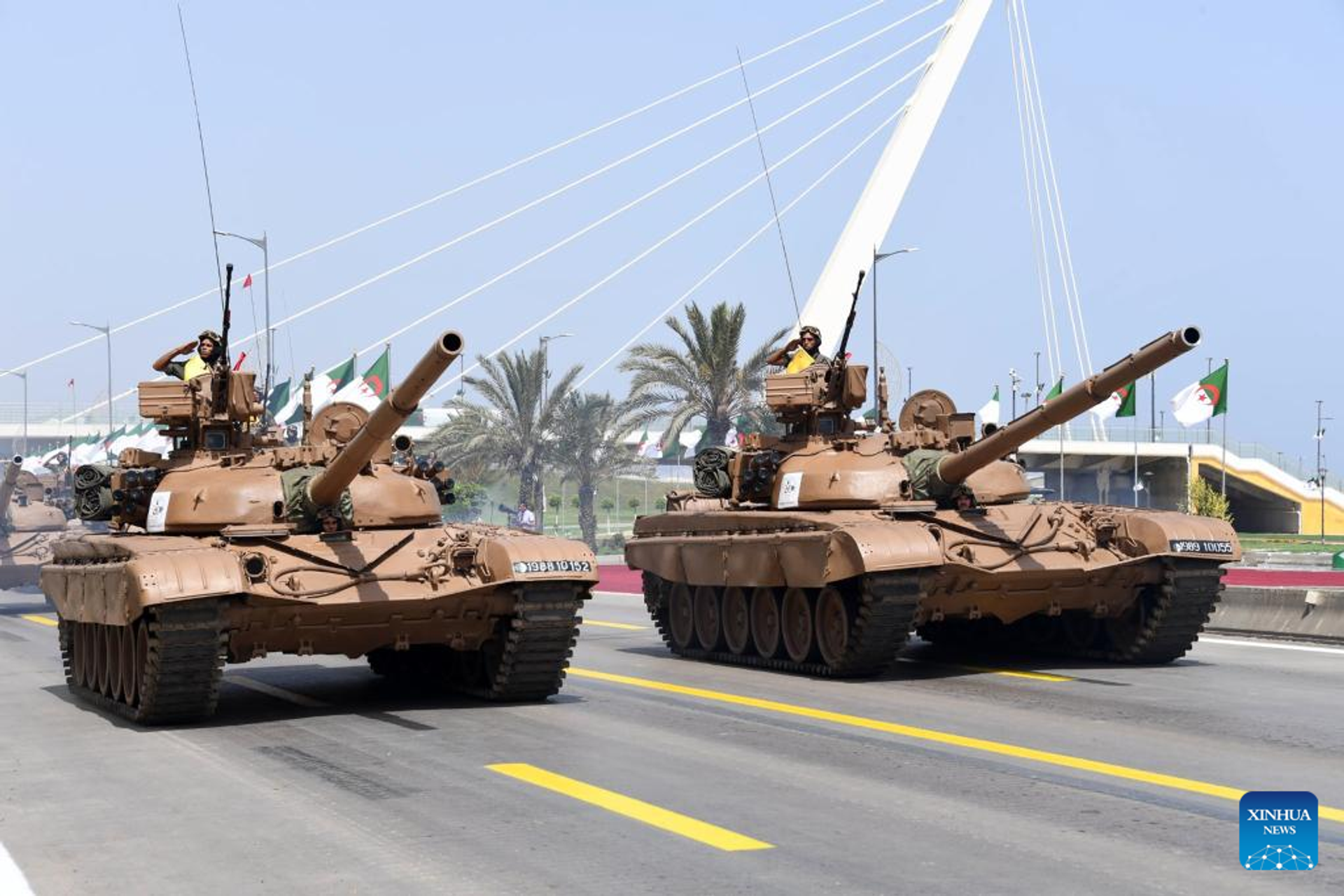 Armored vehicles are driven during a military parade to celebrate the 60th anniversary of Algeria's independence in Algiers, capital of Algeria, on July 5, 2022. Algeria on Tuesday held a grand military parade to celebrate the 60th anniversary of its independence from French colonialism, with the attendance of senior local and foreign officials. Armored vehicles are driven during a military parade to celebrate the 60th anniversary of Algeria's independence in Algiers, capital of Algeria, on July 5, 2022. Algeria on Tuesday held a grand military parade to celebrate the 60th anniversary of its independence from French colonialism, with the attendance of senior local and foreign officials. - Sputnik International, 1920, 10.10.2022