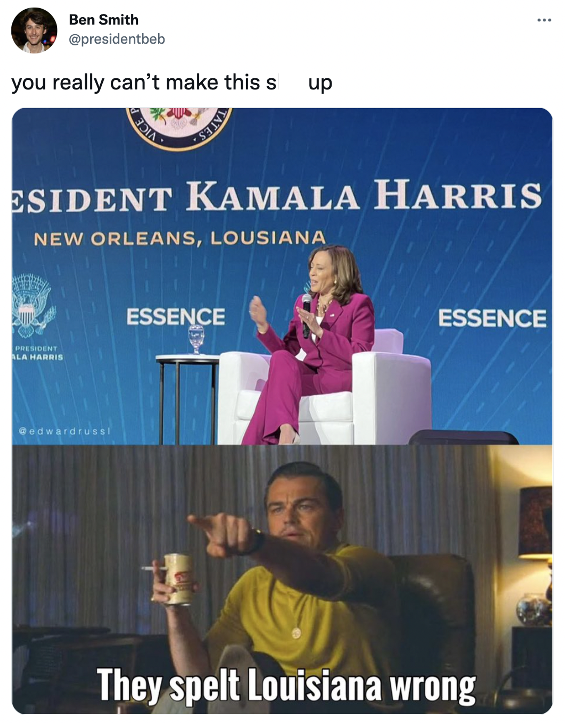 Kamala Harris Louisiana incorrect spelling Twitter Reaction - Sputnik International, 1920, 07.07.2022