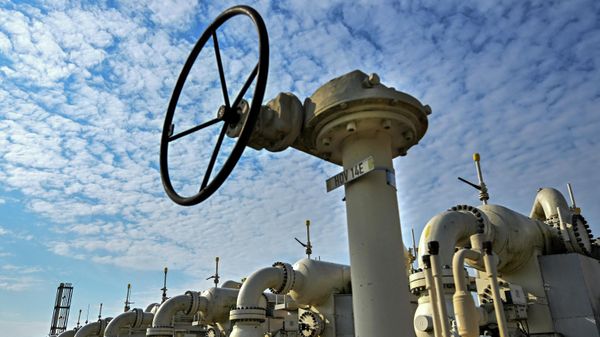 Picture taken on May 9,2022 shows equipment operated by GCA (Gas Connect Austria) and TAG (Trans Austria Gas pipelines) at one of the largest interconnection gas hubs in Europe at Baumgarten an der March, Lower Austria - Sputnik International