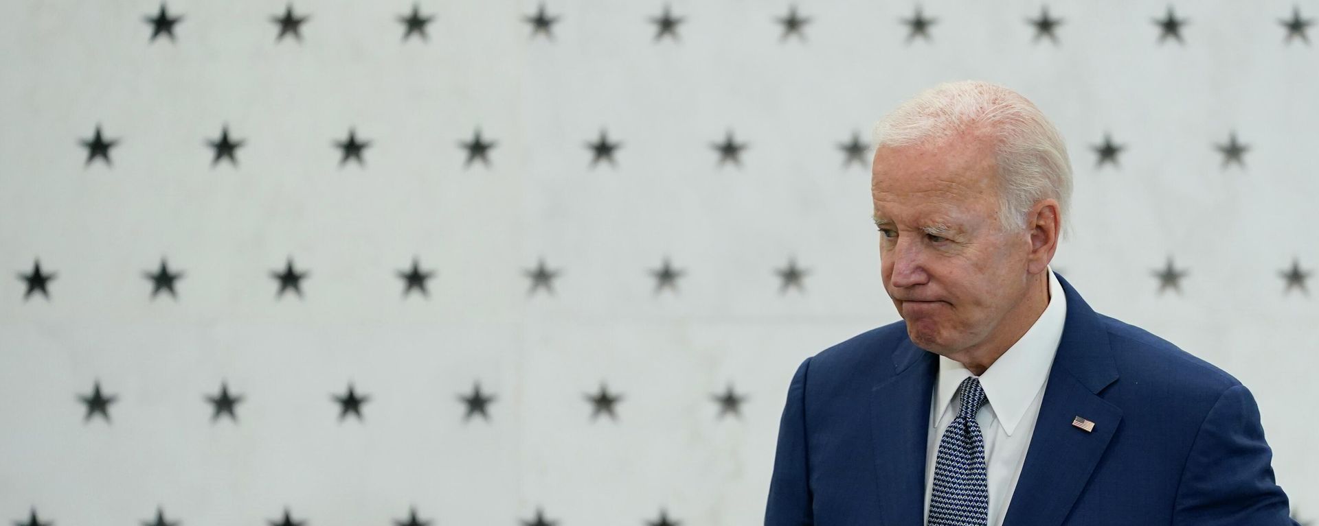 President Joe Biden finishes speaking at the Central Intelligence Agency headquarters in Langley, Va., Friday, July 8, 2022, where he thanked the workforce and commemorated the agency's achievements over the 75 years since its founding. - Sputnik International, 1920, 10.07.2022