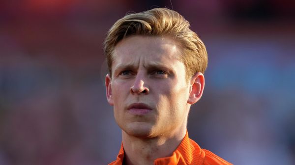 Netherlands' Frenkie de Jong lines up prior to the UEFA Nations League soccer match between the Netherlands and Poland at De Kuip stadium in Rotterdam, Netherlands, Saturday, June 11, 2022. Netherlands' Frenkie de Jong lines up prior to the UEFA Nations League soccer match between the Netherlands and Poland at De Kuip stadium in Rotterdam, Netherlands, Saturday, June 11, 2022. - Sputnik International