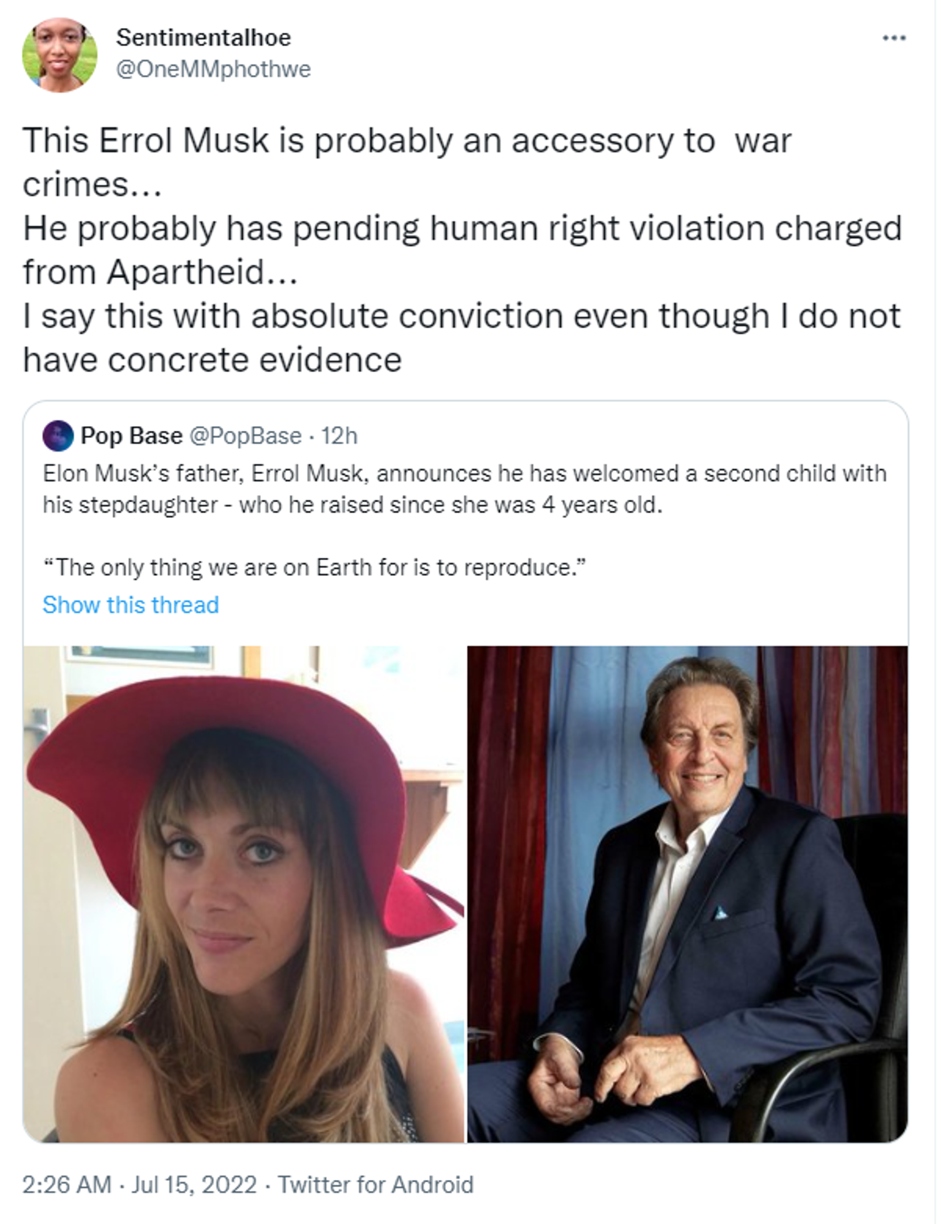 Netizens react to Elon Musk's father having a secret child with his 35-year-old stepdaughter Jana Bezuidenhout Netizens react to Elon Musk's father having a secret child with his 35-year-old stepdaughter Jana Bezuidenhout - Sputnik International, 1920, 15.07.2022