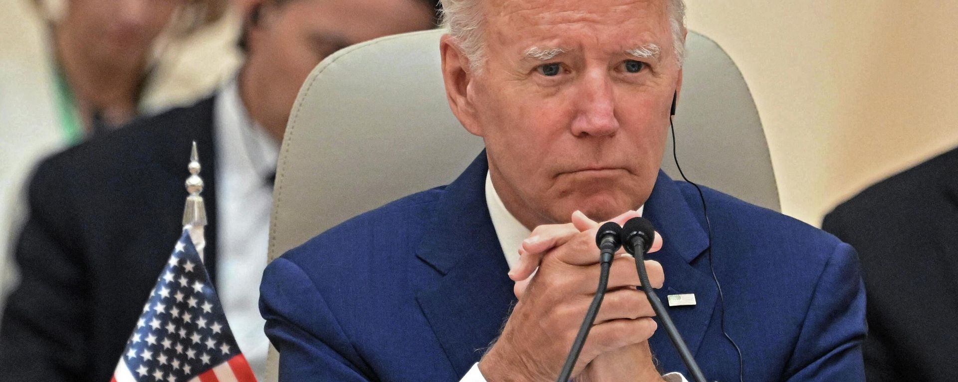 US President Joe Biden attends the Jeddah Security and Development Summit (GCC+3) at a hotel in Saudi Arabia's Red Sea coastal city of Jeddah on July 16, 2022 - Sputnik International, 1920, 03.08.2022