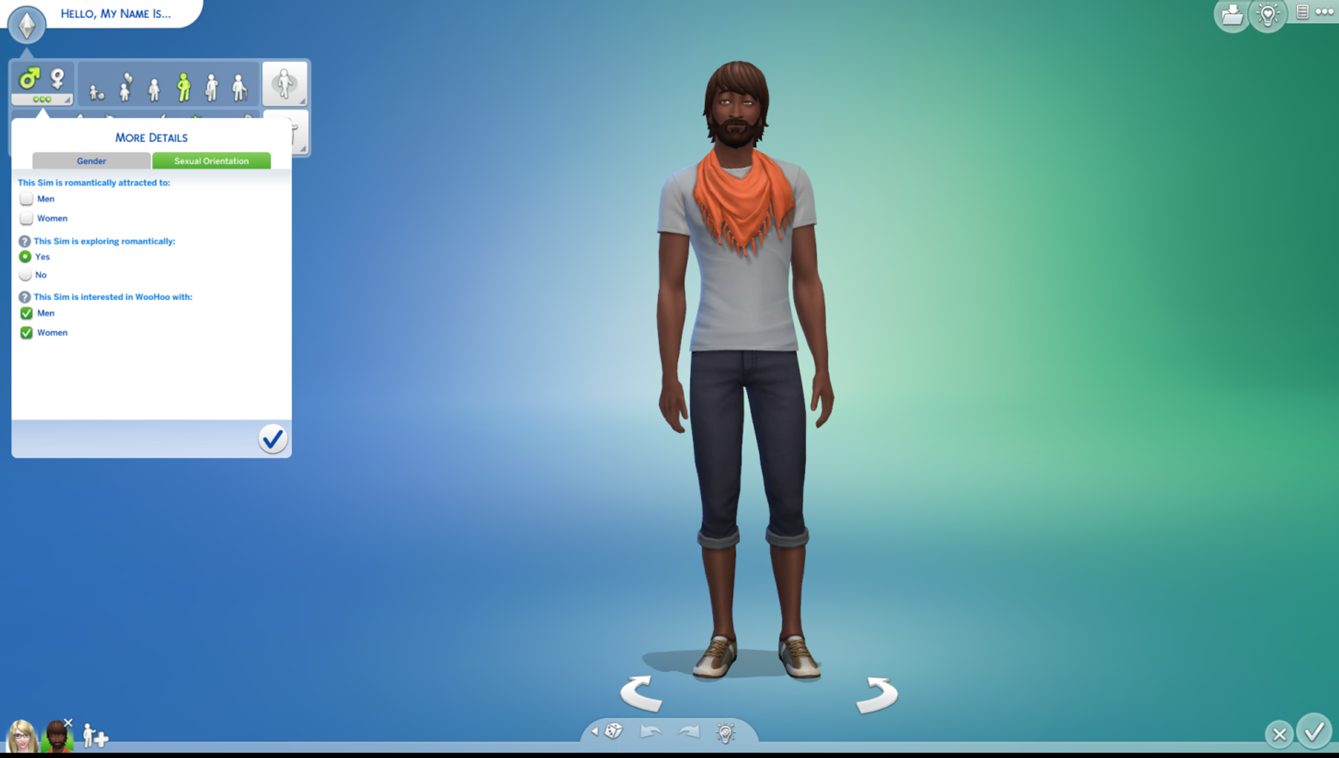 Screenshot from 'The Sims' that shows a new feature that allows to set a character's sexual identity - Sputnik International, 1920, 16.07.2022