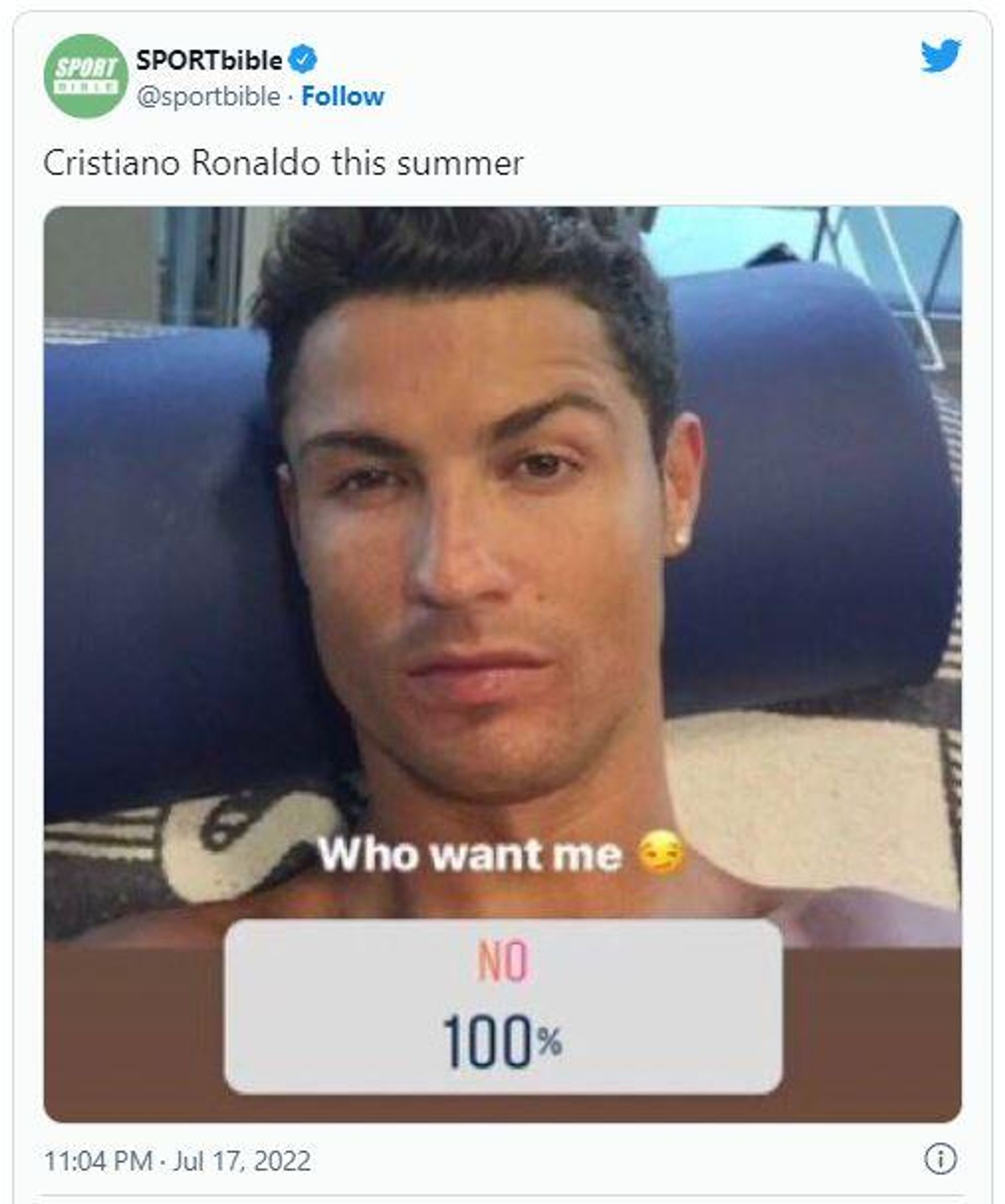 Screenshot of a tweet from a Ronaldo hater Screenshot of a tweet from a Ronaldo hater - Sputnik International, 1920, 18.07.2022