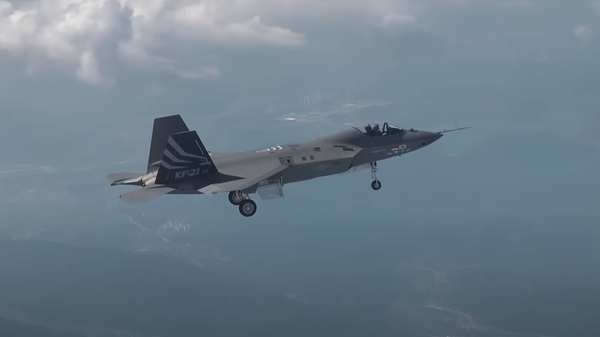 Korea Aerospace Industries KF-21 Boramae 4.5 generation fighter jet on its first flight on July 19, 2022. - Sputnik International