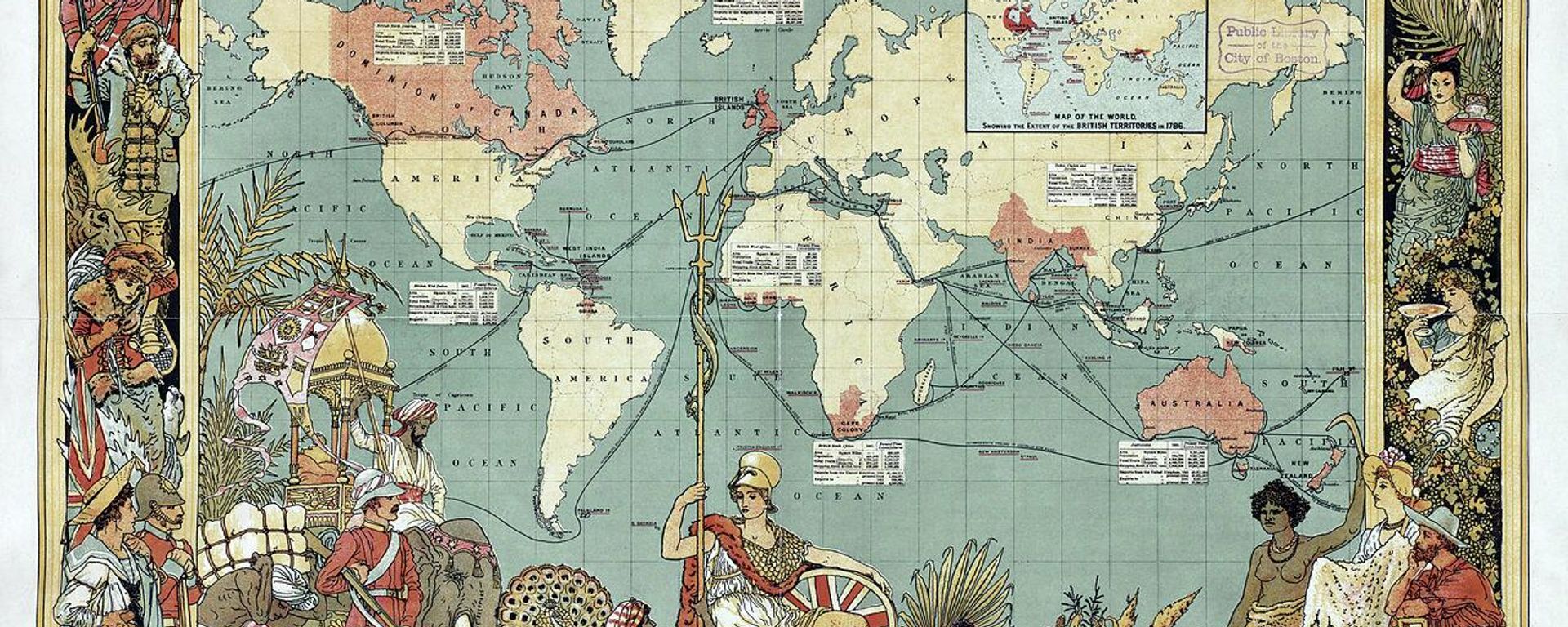 Imperial Federation, Map of the World Showing the Extent of the British Empire in 1886 (levelled) - Sputnik International, 1920, 20.07.2022