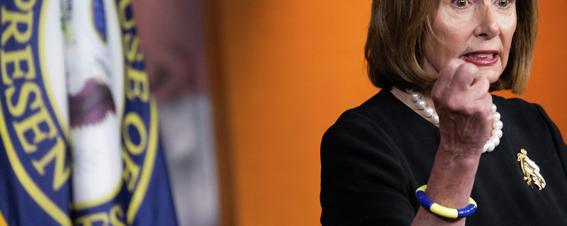 US Speaker of the House, Nancy Pelosi, Democrat of California, speaks during her weekly press briefing on Capitol Hill in Washington, DC, on July 14, 2022.  - Sputnik International, 1920, 29.07.2022