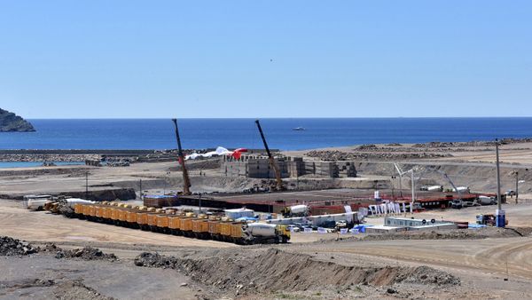 A view of the construction site of Turkey's first nuclear power plant 'Akkuyu', pictured during the opening ceremony in the Mediterranean Mersin region on April 3, 2018. - Sputnik International
