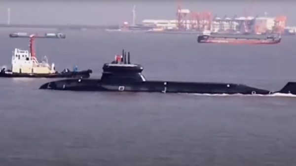Footage of what seems to be a new variant of China's Type 039 attack submarine near Shanghai posted on social media in 2021. - Sputnik International