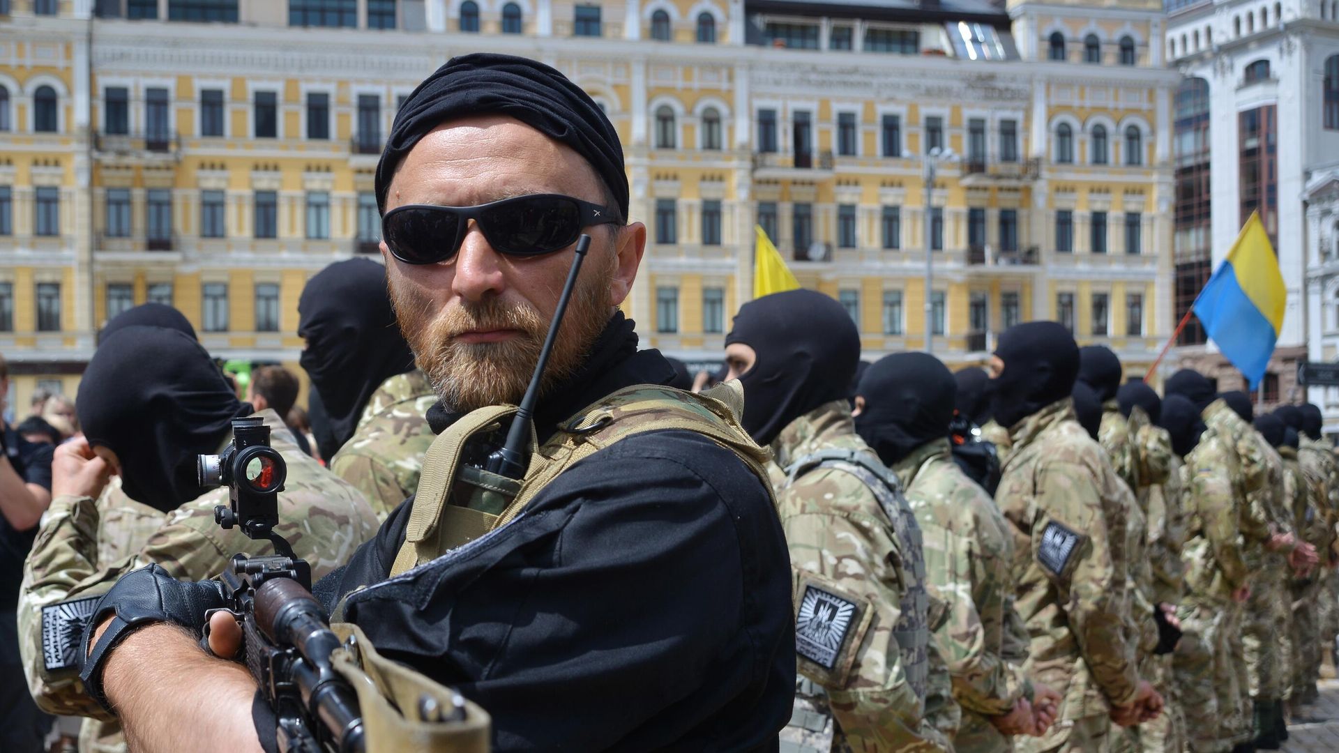 Recruits are sworn in for Azov Battalion in Kiev's Sophia Square Recruits are sworn in for Azov Battalion in Kiev's Sophia Square - Sputnik International, 1920, 16.07.2024