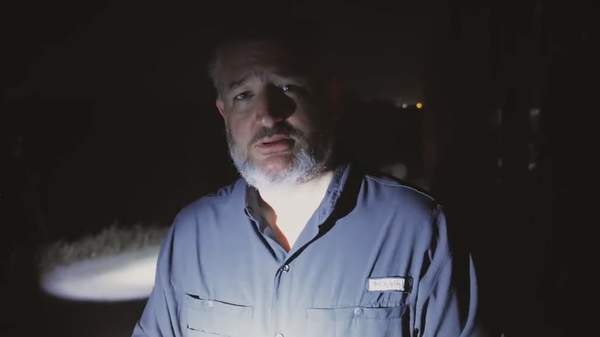 US Sen. Ted Cruz (R-TX) at the US-Mexico border in a video posted on Twitter on July 25, 2022. - Sputnik International