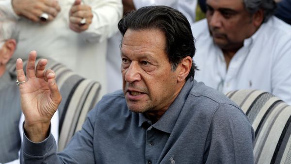 Former Pakistan's prime minister Imran Khan speaks during a news conference in Islamabad, Saturday, April 23, 2022 - Sputnik International