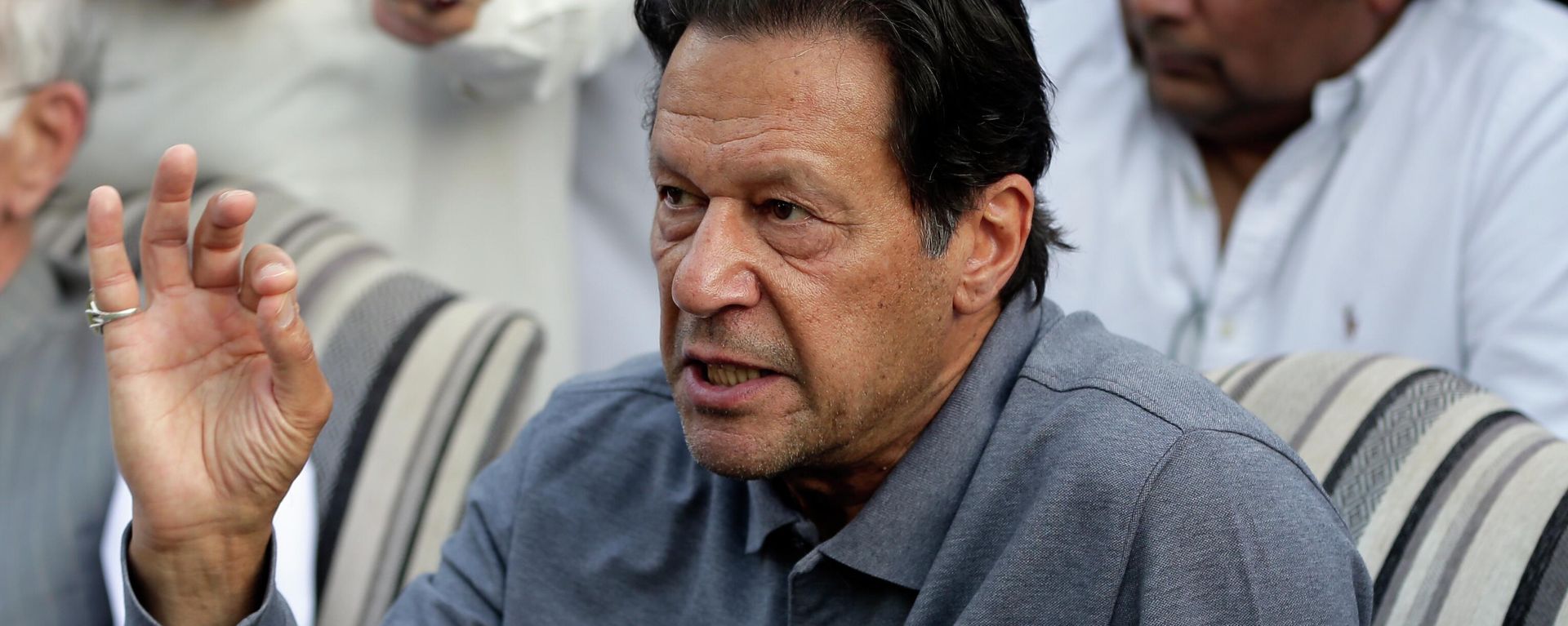 Former Pakistan's prime minister Imran Khan speaks during a news conference in Islamabad, Saturday, April 23, 2022 Former Pakistan's prime minister Imran Khan speaks during a news conference in Islamabad, Saturday, April 23, 2022 - Sputnik International, 1920, 02.09.2022