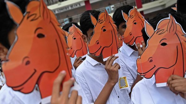 Children perform during an event organised ahead of the 44th Chess Olympiad 2022, in Chennai on July 26, 2022. - Sputnik International