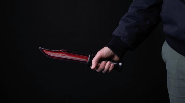 Male hand with bloody knife - Sputnik International