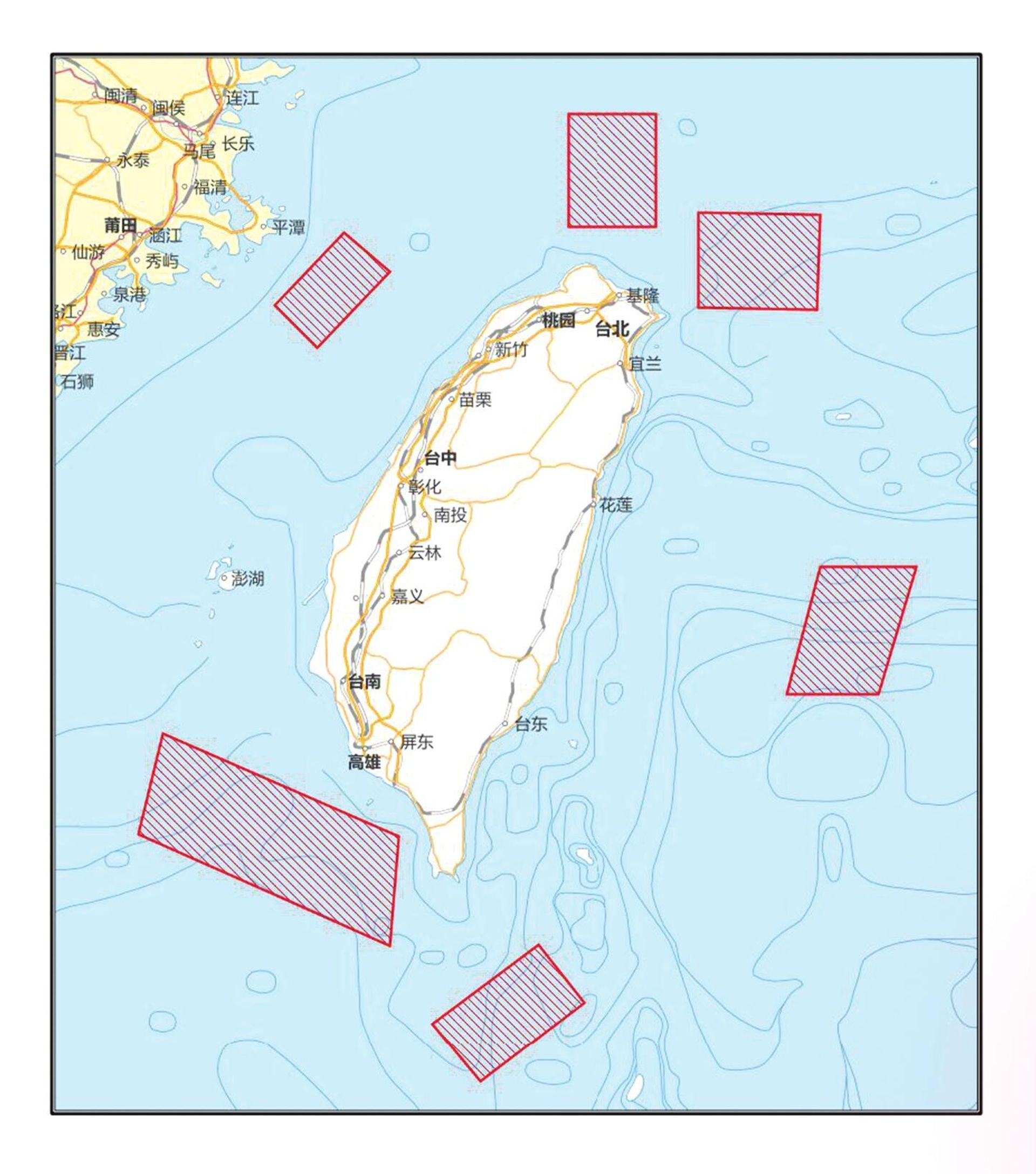 A sketch map shows the six regions where the People's Liberation Army will conduct important military exercises and training activities including live-fire drills surrounding the Taiwan island from August 4 to 7, 2022. A sketch map shows the six regions where the People's Liberation Army will conduct important military exercises and training activities including live-fire drills surrounding the Taiwan island from August 4 to 7, 2022. - Sputnik International, 1920, 02.08.2022