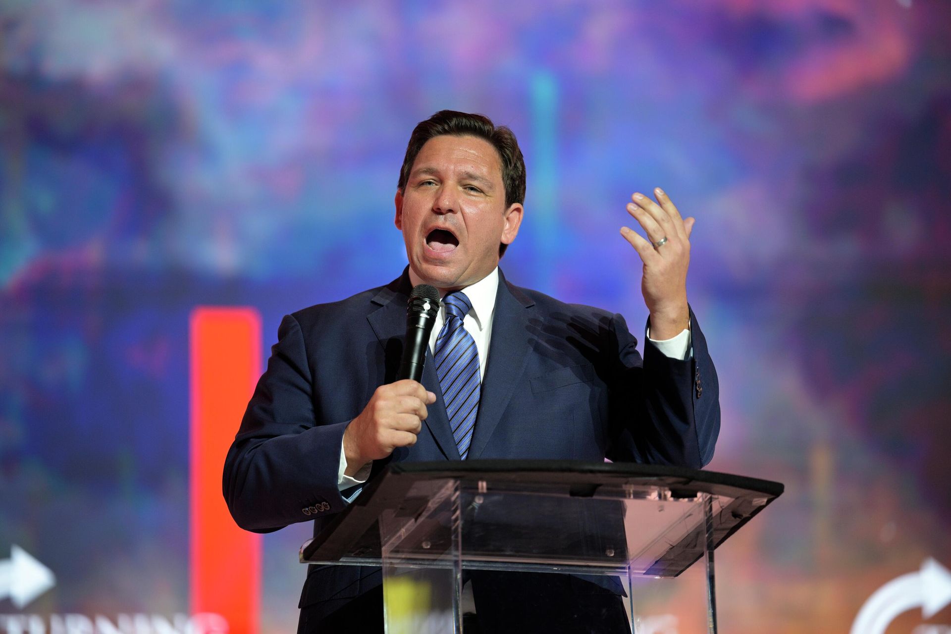 FILE - Florida Gov. Ron DeSantis addresses attendees during the Turning Point USA Student Action Summit, Friday, July 22, 2022, in Tampa, Fla. FILE - Florida Gov. Ron DeSantis addresses attendees during the Turning Point USA Student Action Summit, Friday, July 22, 2022, in Tampa, Fla. - Sputnik International, 1920, 15.11.2022