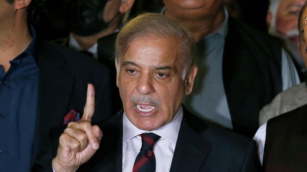 Pakistan's opposition leader Shahbaz Sharif speaks during a press conference after the Supreme Court decision, in Islamabad, Pakistan, Thursday, April 7, 2022. - Sputnik International