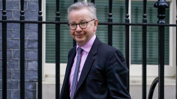 Britain's Housing Secretary Michael Gove arrives at 10 Downing Street, in London, Feb. 23, 2022. Britain's Housing Secretary Michael Gove arrives at 10 Downing Street, in London, Feb. 23, 2022. - Sputnik International