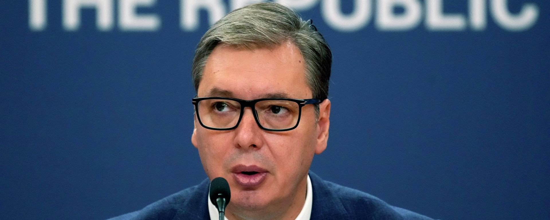 Serbian President Aleksandar Vucic addresses the nation at a news conference in Belgrade, Serbia, Sunday, Aug. 21, 2022. Serbian President Aleksandar Vucic addresses the nation at a news conference in Belgrade, Serbia, Sunday, Aug. 21, 2022. - Sputnik International, 1920, 16.12.2024